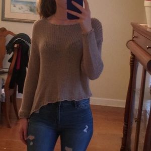 tan knit sweater